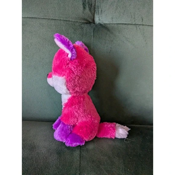 Ty Beanie Boos JOEY Pink Purple Fox Plush Glitter Eyes Claires Exclusive 6'' - Picture 5 of 7